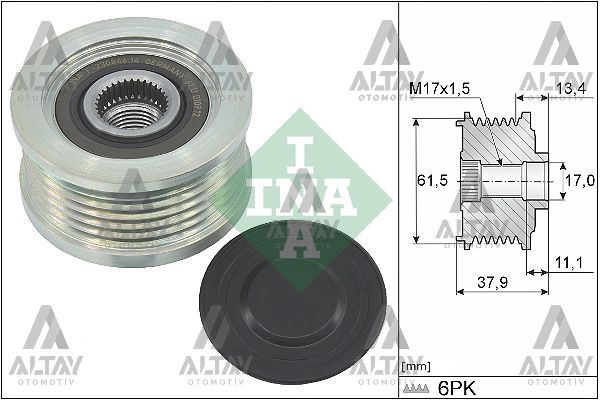 Fiat Bravo V Kayış Gergi Rulmanı Kasnak Şarj Dinamo OEM 9949129